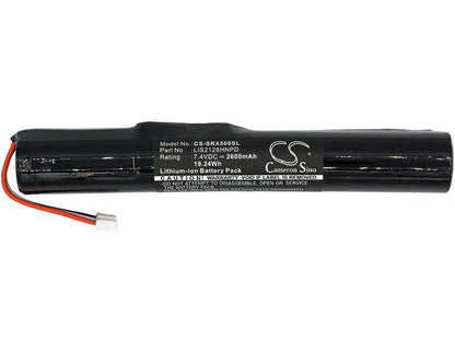 7.4V, 2600mAh, Li-ion Battery fits Sony, Srs-x5, 19.24Wh