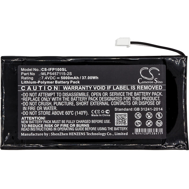 7.4V, 5000mAh, Li-Polymer Battery fits Infinity, One Premium, 37Wh