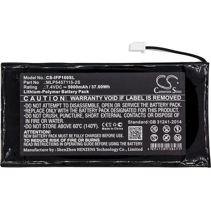 7.4V, 5000mAh, Li-Polymer Battery fits Infinity, One Premium, 37Wh