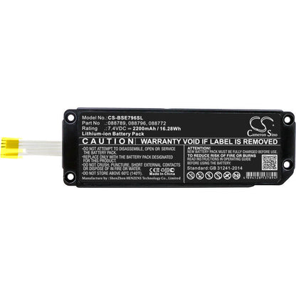 7.4V, 2200mAh, Li-ion Battery fits Bose, Soundlink Mini 2, 16.28Wh