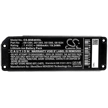 CS-BSE405SL, Speaker 7.4V, 2600mAh, Li-ion Battery fits Bose, 413295, Soundlink Mini, 19.24Wh
