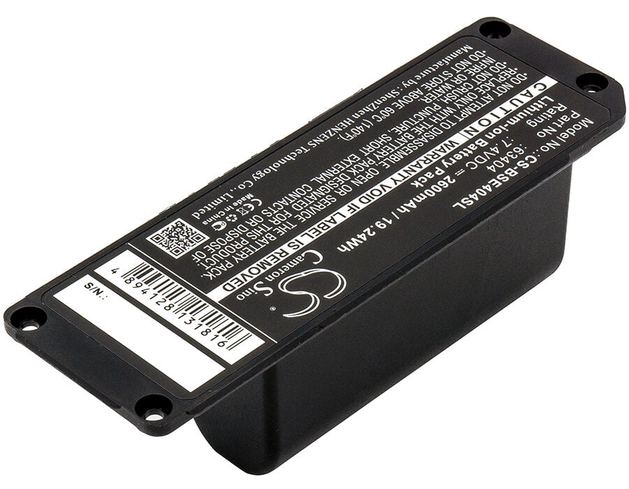 CS-BSE404SL, Speaker 7.4V, 2600mAh, Li-ion Battery fits Bose, 413295, Soundlink Mini, 19.24Wh