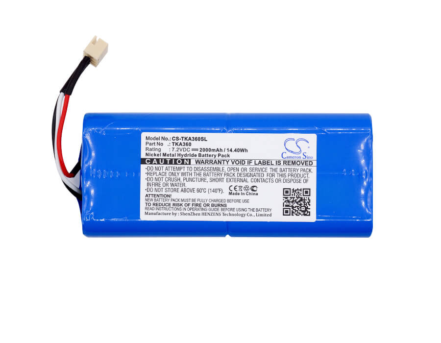 7.2V, 2000mAh, Ni-MH Battery fits Tdk, Life On Record A360, Life On Record Q35, 14.4Wh