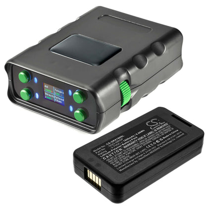 3.7V, 1800mAh, Li-Polymer Battery fits Green-go, Wbpx Wireless Beltpack, 6.66Wh