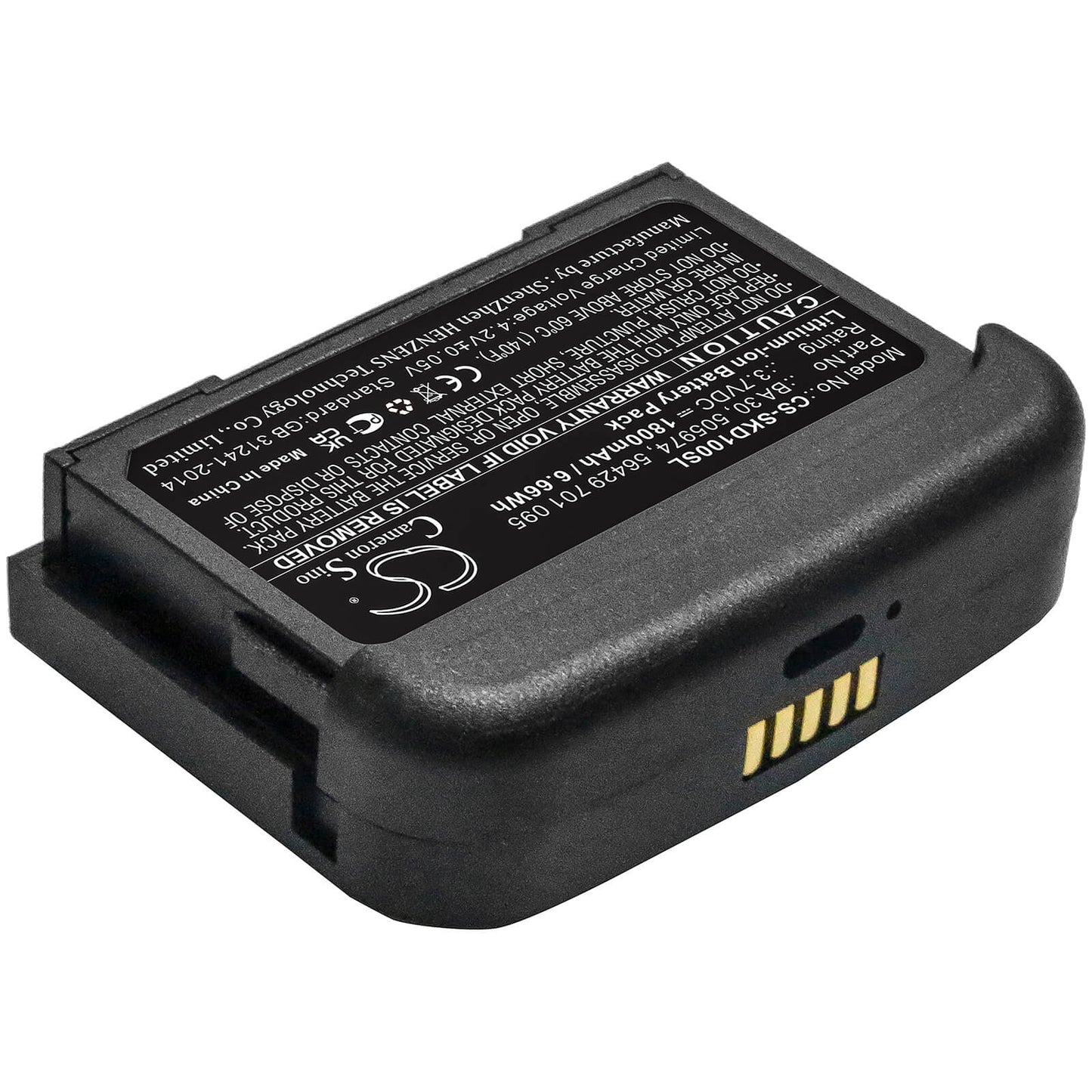 3.7V, 1800mAh, Li-ion Battery fits Sennheiser, Avx Bodypack Transmitter, Avx Sk Bodypack Transmitters, 6.66Wh