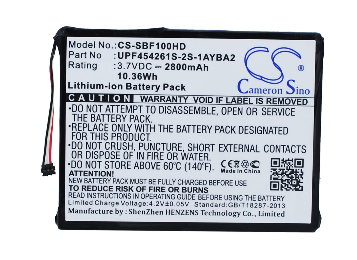 3.7V, 2800mAh, Li-ion Battery fits Seagate, 1ayba2, Stck1000100, 10.36Wh