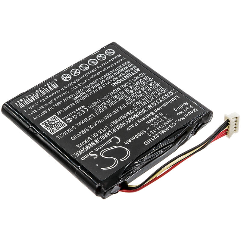 3.7V, 1500mAh, Li-ion Battery fits Kingston, Mlw221, 5.55Wh