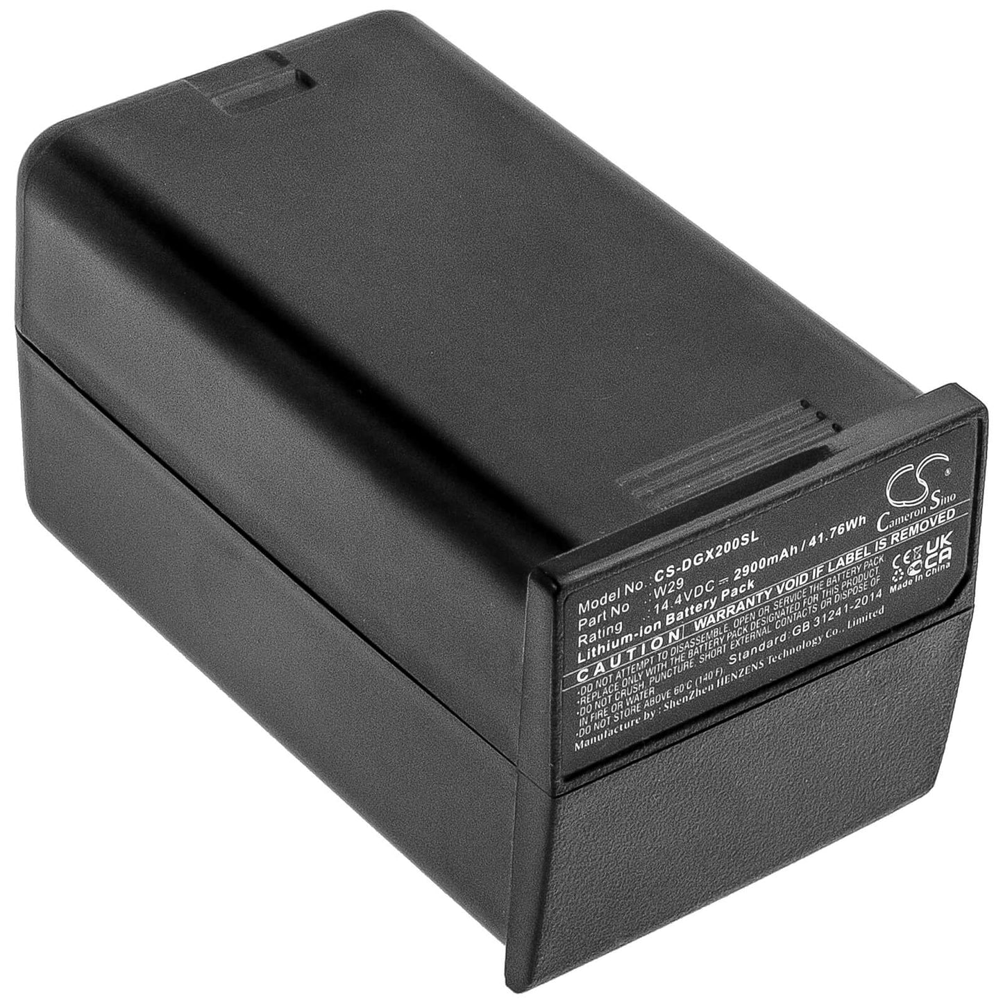 14.4V, 2900mAh, Li-ion Battery fits Godox, Ad200, Ad200 Pro, 41.76Wh