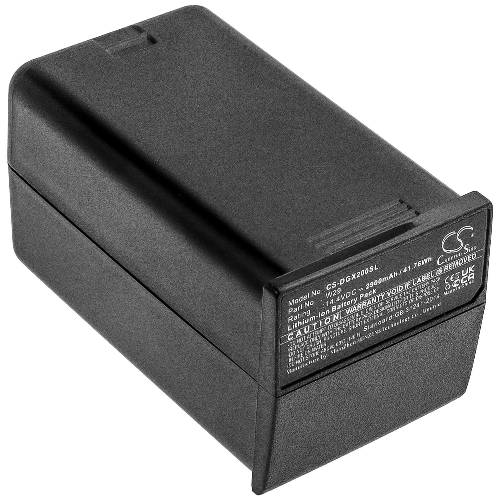 14.4V, 2900mAh, Li-ion Battery fits Godox, Ad200, Ad200 Pro, 41.76Wh