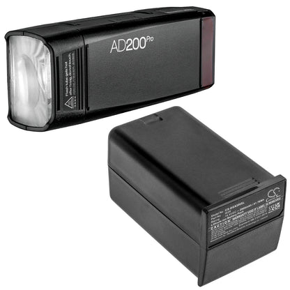 14.4V, 2900mAh, Li-ion Battery fits Godox, Ad200, Ad200 Pro, 41.76Wh