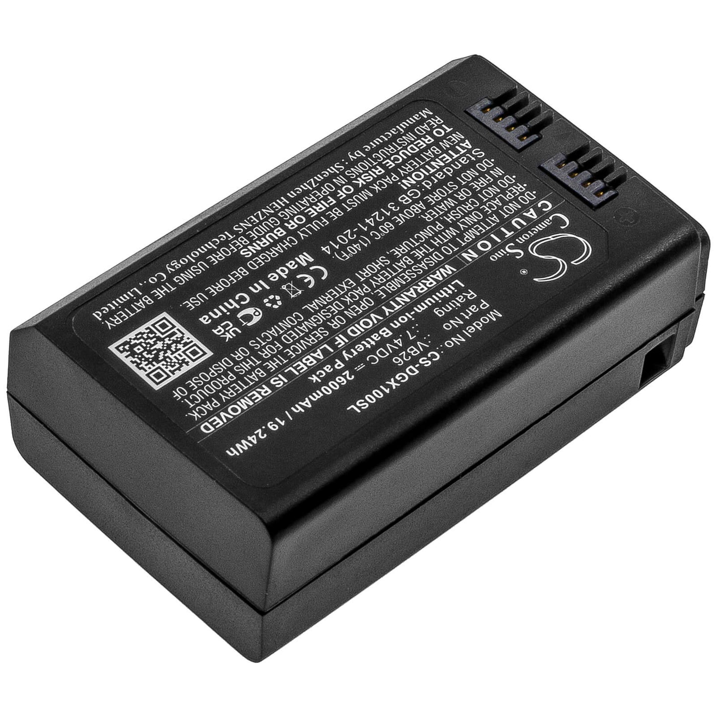 7.4V, 2600mAh, Li-ion Battery fits Godox, V1, 19.24Wh