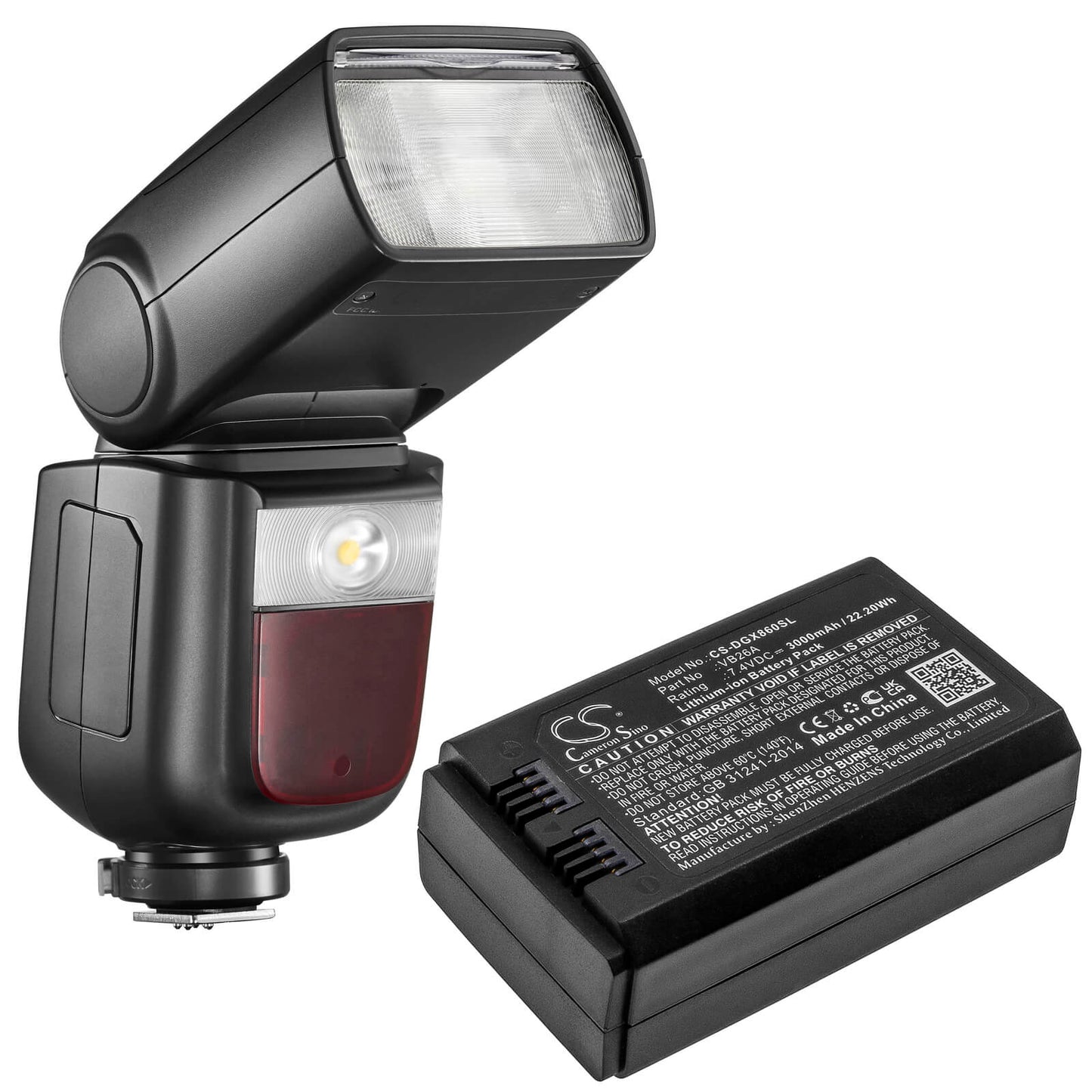 7.4V, 3000mAh, Li-ion Battery fits Godox, V860iii, 22.2Wh