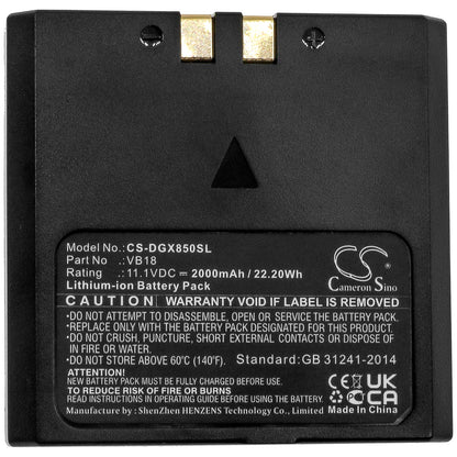 11.1V, 2000mAh, Li-ion Battery fits Godox, V850, V850ii, 22.2Wh