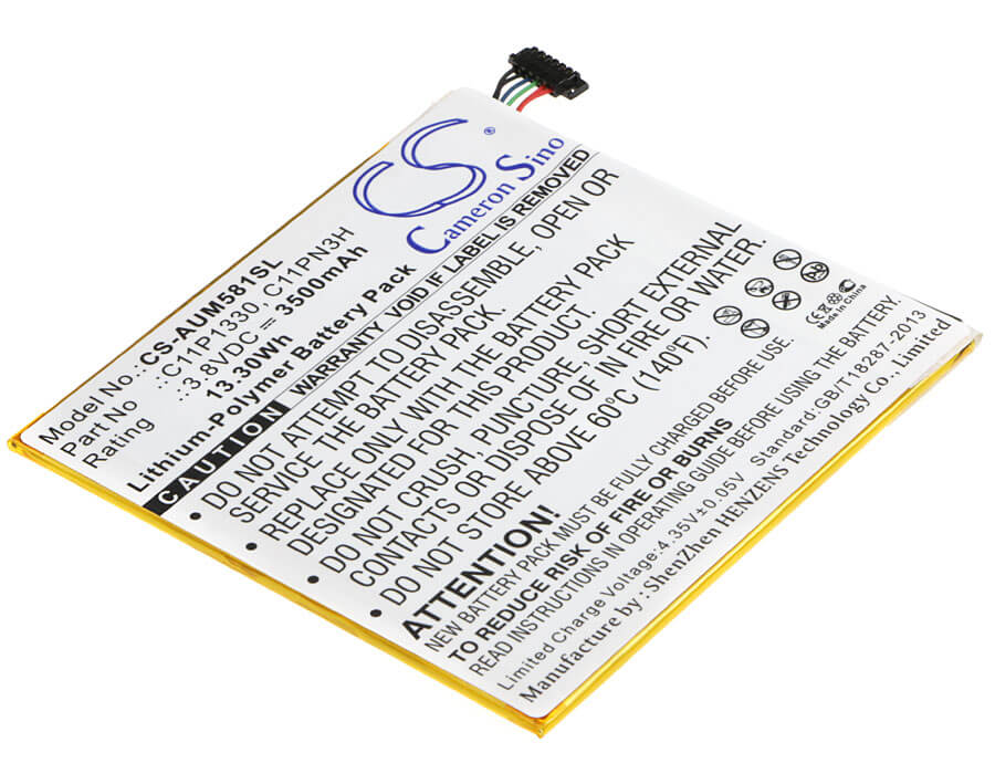 3.8V, 3500mAh, Li-Polymer Battery fits Asus, Ast21, Me181c, 13.3Wh