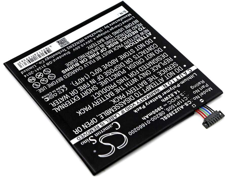 3.8V, 3900mAh, Li-Polymer Battery fits Asus, P022, P024, 14.82Wh