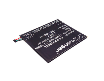 3.7V, 3000mAh, Li-Polymer Battery fits Amazon, Kindle Fire 7 5tth Gen, Sv98ln, 11.1Wh