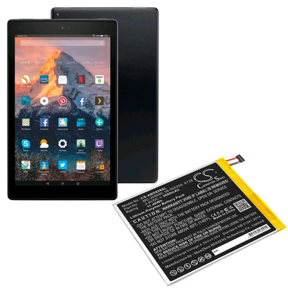 3.8V, 3000mAh, Li-Polymer Battery fits Amazon, Kindle Fire 2019 9th Generatio, Kindle Fire M8s26g, 11.4Wh