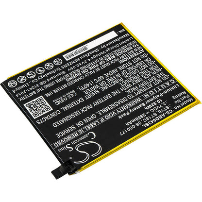 3.7V, 2950mAh, Li-Polymer Battery fits Amazon, B01gew27da, Kindle Fire 7", 10.915Wh