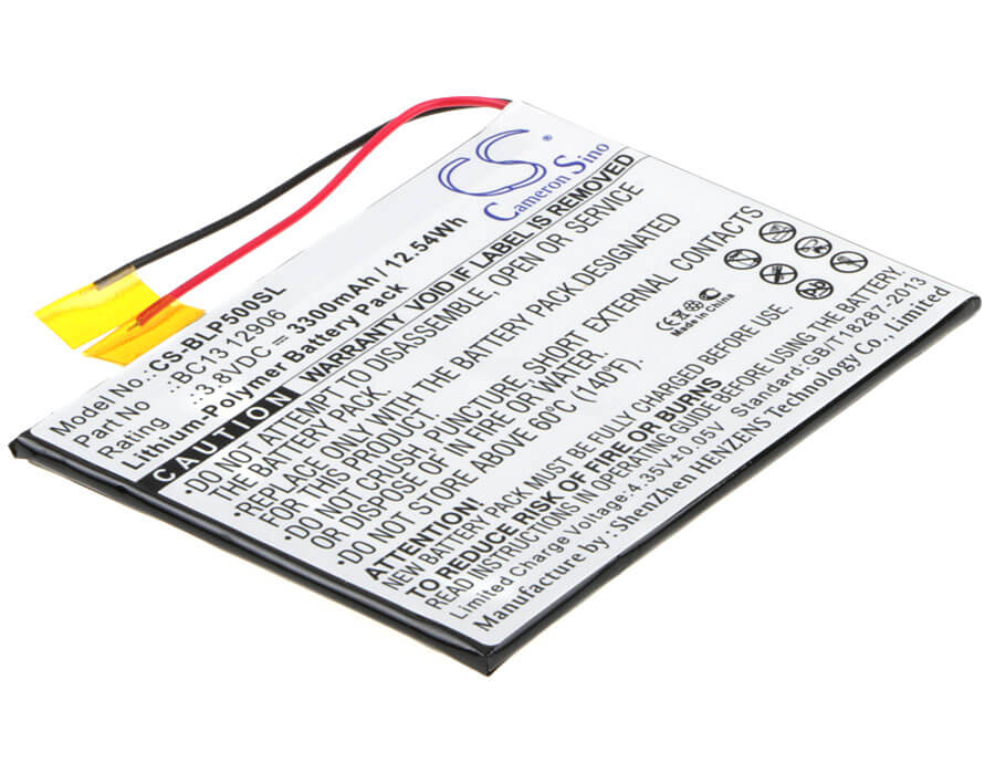3.8V, 3300mAh, Li-Polymer Battery fits Blu, P50, Touchbook 7.0 Lte, 12.54Wh
