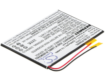 3.8V, 3300mAh, Li-Polymer Battery fits Blu, P50, Touchbook 7.0 Lte, 12.54Wh