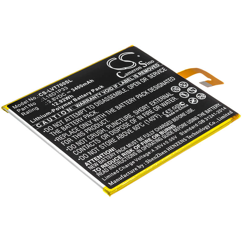 3.8V, 3400mAh, Li-Polymer Battery fits Lenovo, Tab 7, Tb-7504f, 12.92Wh