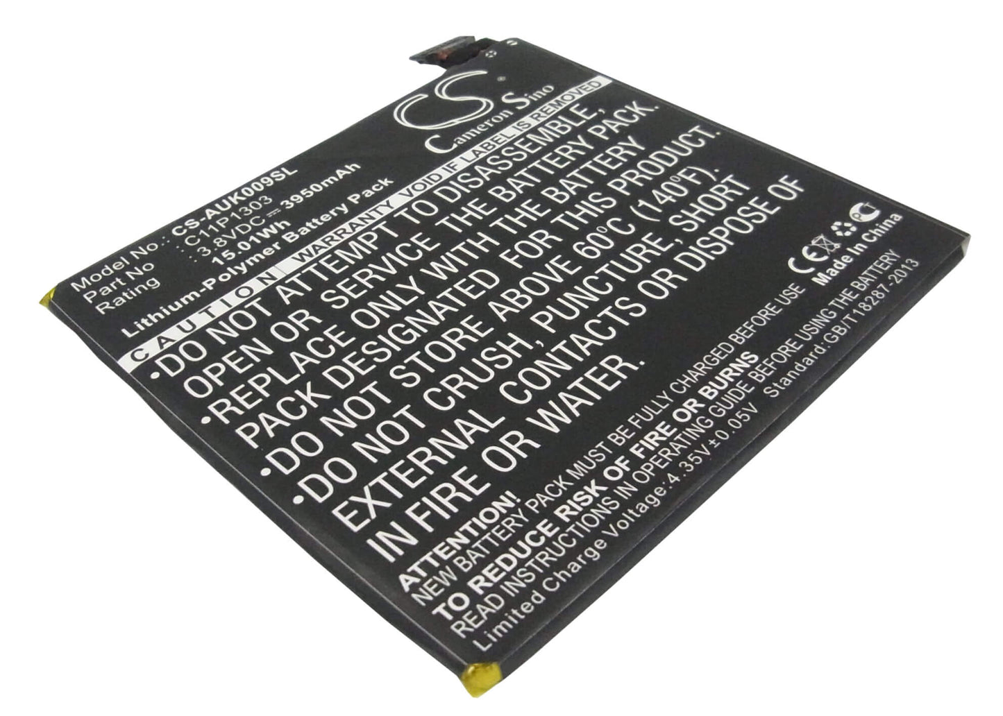 3.8V, 3950mAh, Li-Polymer Battery fits Asus, K009, Me571k, 15.01Wh