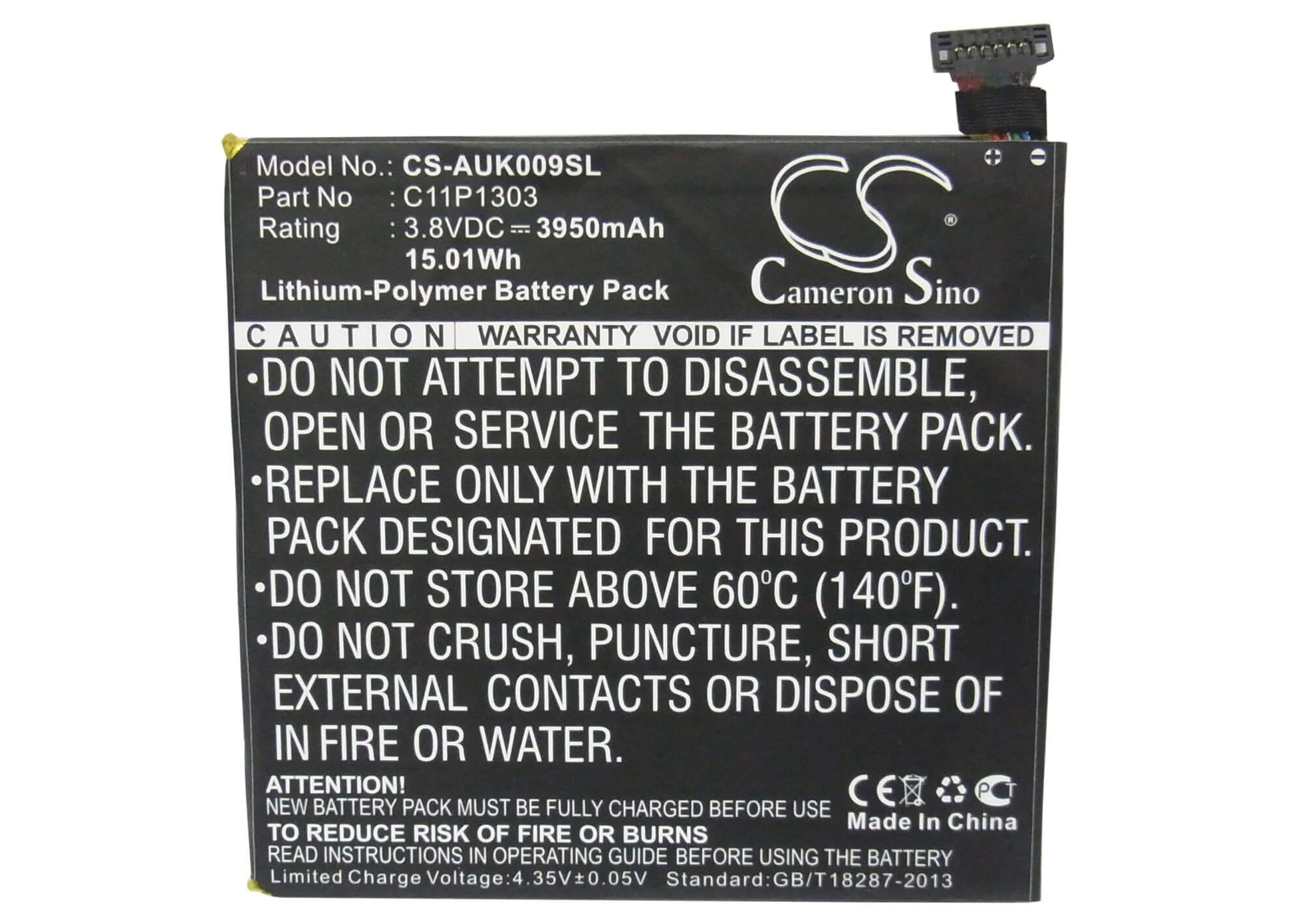 3.8V, 3950mAh, Li-Polymer Battery fits Asus, K009, Me571k, 15.01Wh