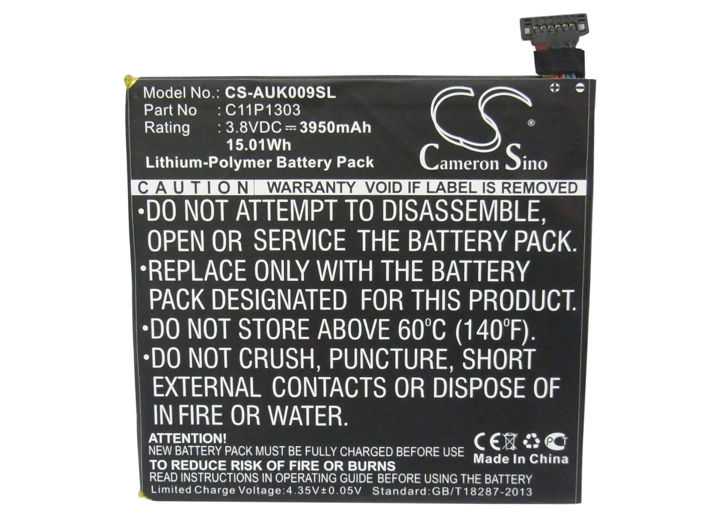 3.8V, 3950mAh, Li-Polymer Battery fits Google, Me571k, Me571kl, 15.01Wh