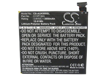 3.8V, 3950mAh, Li-Polymer Battery fits Google, Me571k, Me571kl, 15.01Wh