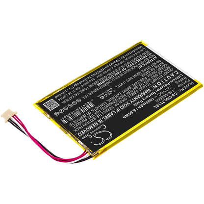 3.7V, 1800mAh, Li-Polymer Battery fits Digiland, Dl7006, Kb 7", 6.66Wh