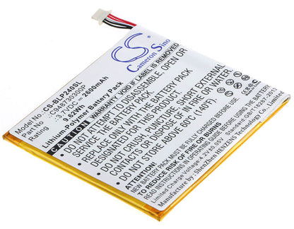 3.7V, 2600mAh, Li-Polymer Battery fits Blu, Bt-e003, P240u, 9.62Wh