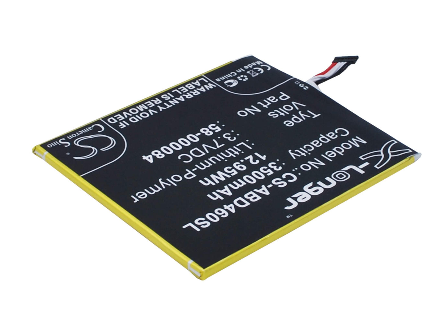 3.7V, 3500mAh, Li-Polymer Battery fits Amazon, B00ikpw0ua, B00ikpykwg, 12.95Wh
