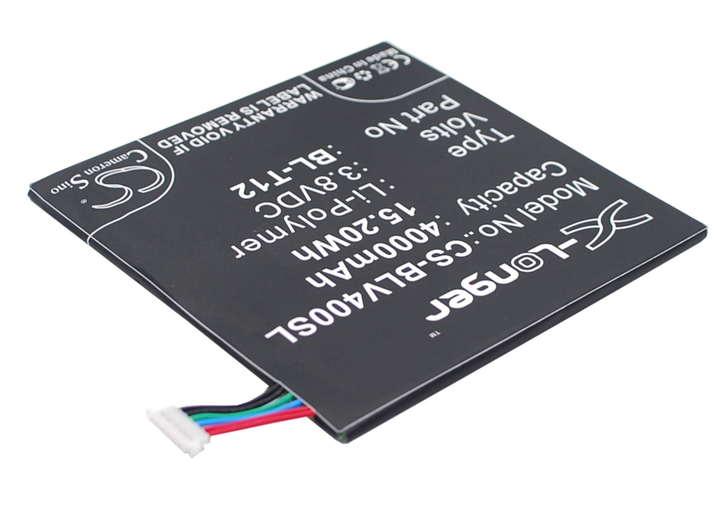 3.8V, 4000mAh, Li-Polymer Battery fits Lg, Pad 7.0, V400, 15.2Wh