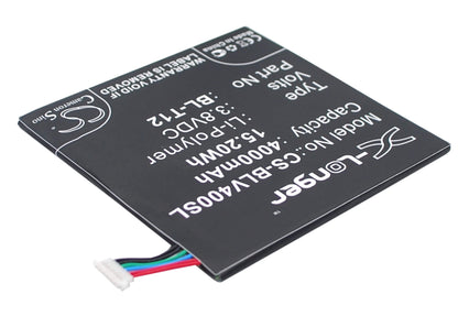 3.8V, 4000mAh, Li-Polymer Battery fits Lg, Pad 7.0, V400, 15.2Wh