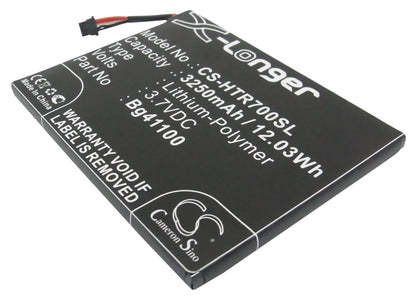 3.7V, 3250mAh, Li-Polymer Battery fits Htc, R7, 12.025Wh