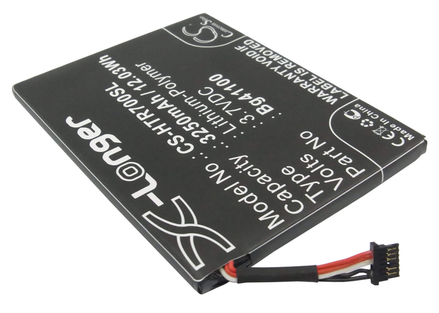 3.7V, 3250mAh, Li-Polymer Battery fits Htc, R7, 12.025Wh