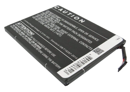 3.7V, 3250mAh, Li-Polymer Battery fits Htc, R7, 12.025Wh