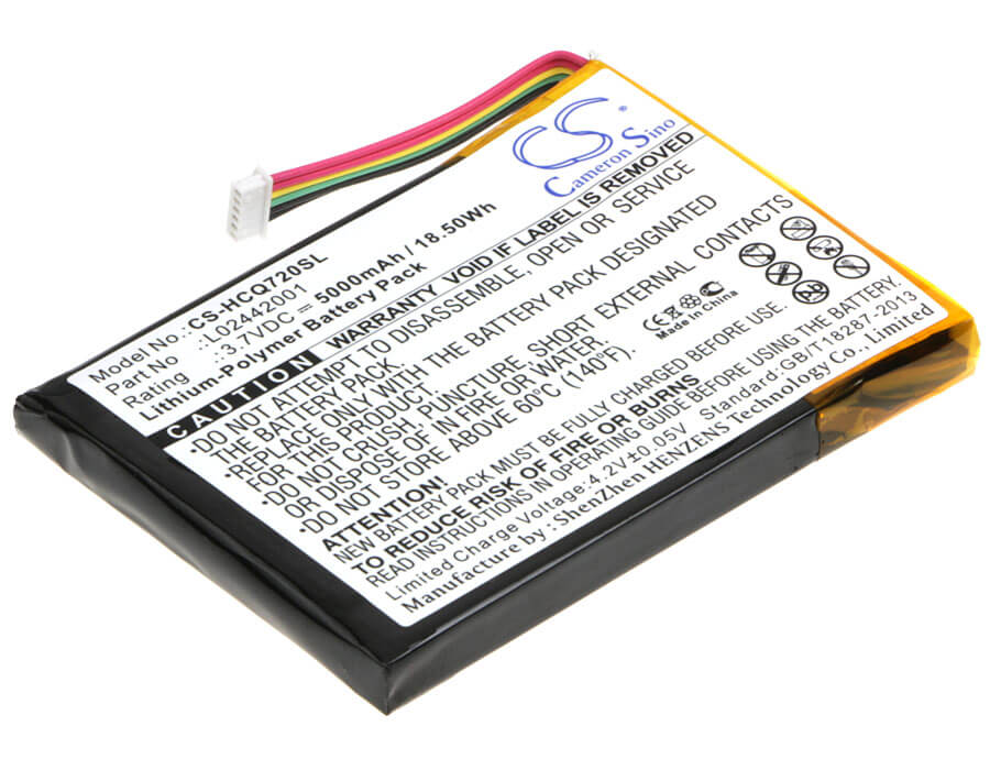 3.7V, 5000mAh, Li-Polymer Battery fits Hp, Cq720a, Estation Zeen, 18.5Wh