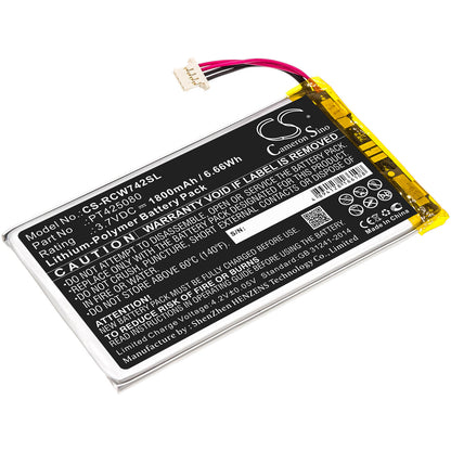 3.7V, 1800mAh, Li-Polymer Battery fits Rca, Rct6773w22, Rct6773w22b, 6.66Wh