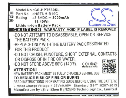 3.8V, 3000mAh, Li-Polymer Battery fits Hp, 6301ra, 6401la, 11.4Wh