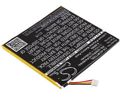 3.7V, 2700mAh, Li-Polymer Battery fits Acer, Iconia One 7 B1-770, 9.99Wh