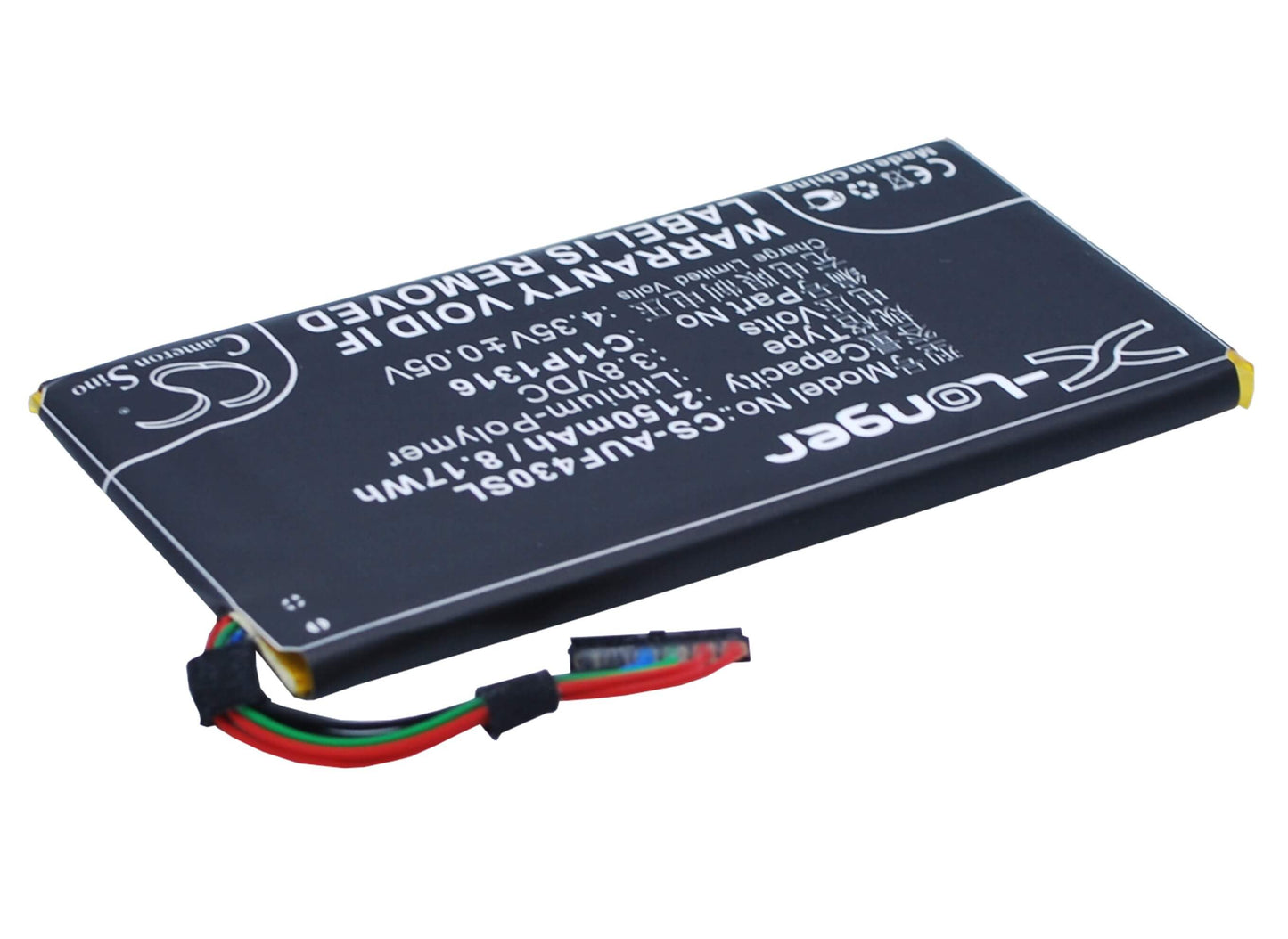3.8V, 2150mAh, Li-Polymer Battery fits Asus, A11, Padfone Mini 4.3, 8.17Wh