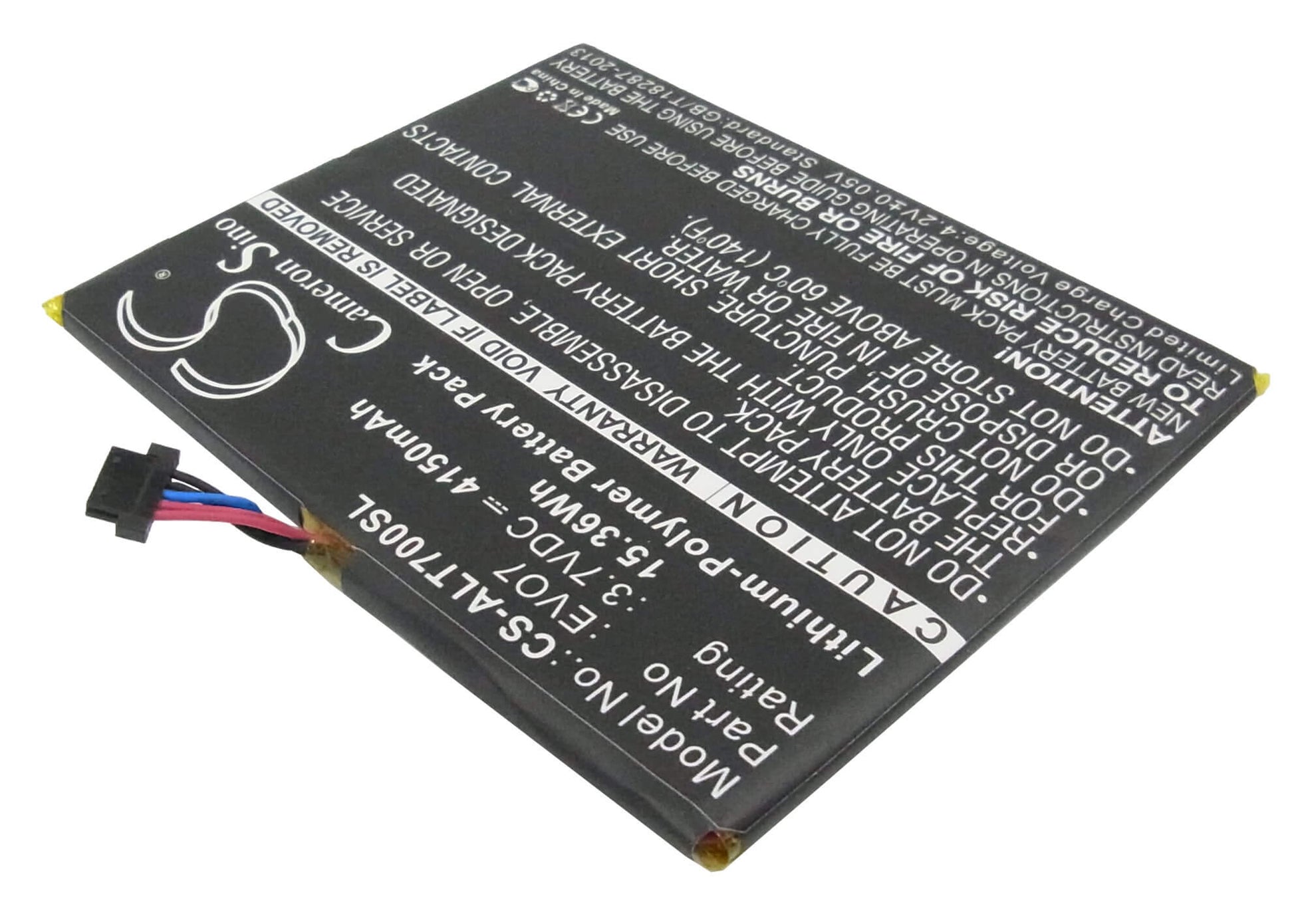 3.7V, 4150mAh, Li-Polymer Battery fits Alcatel, One Touch Evo 7, Ot-t70, 15.355Wh