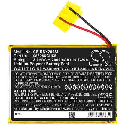 3.7V, 2900mAh, Li-Polymer Battery fits Oregon Scientific, Meep, Meep X2, 10.73Wh