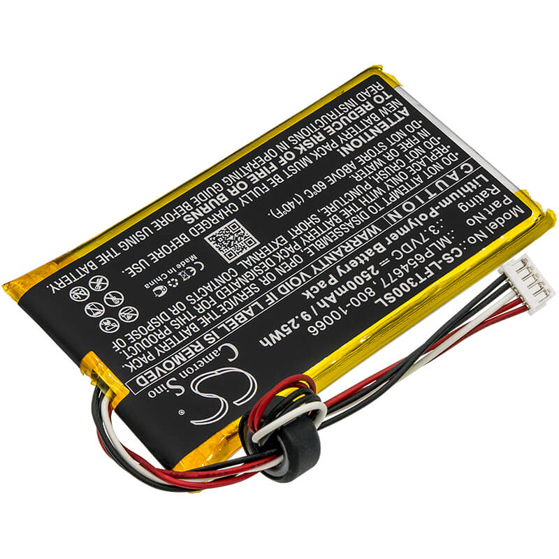 3.7V, 2500mAh, Li-Polymer Battery fits Leapfrog, Leappad 3, Leappad3, 9.25Wh