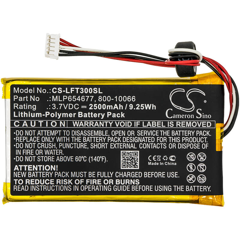 3.7V, 2500mAh, Li-Polymer Battery fits Leapfrog, Leappad 3, Leappad3, 9.25Wh