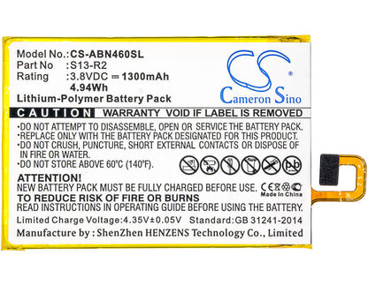 3.8V, 1300mAh, Li-Polymer Battery fits Amazon, Kindle Voyage, Nm460gz, 4.94Wh