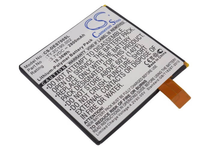3.7V, 2800mAh, Li-Polymer Battery fits Dell, Looking Glass, Opus One, 10.36Wh