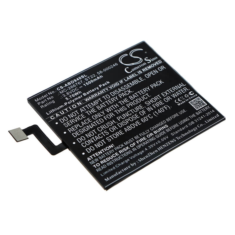 3.8V, 1500mAh, Li-Polymer Battery fits Amazon, Kindle Paperwhite 10th Generat, Kindle Paperwhite 4 10th Gener, 5.7Wh