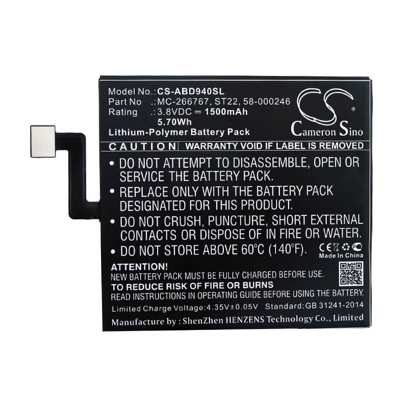3.8V, 1500mAh, Li-Polymer Battery fits Amazon, Kindle Paperwhite 10th Generat, Kindle Paperwhite 4 10th Gener, 5.7Wh
